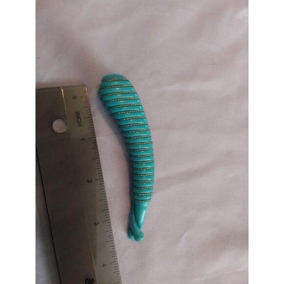 Vintage Turquoise Hair Barrette Clip - Picture 2 of 3